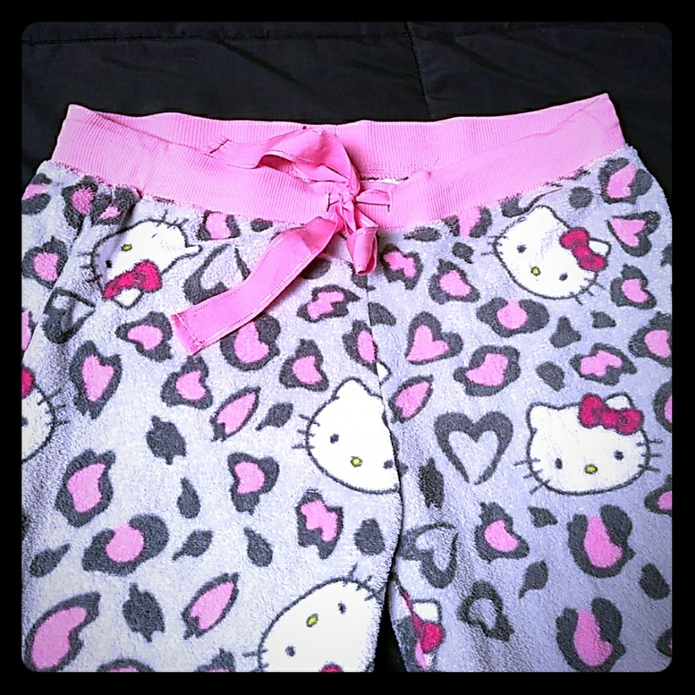 Fuzzy hello Kitty pajama pants
